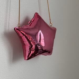 Five Pointed Star Chain Crossbody Bag Pink Gold Chain No Brand Metallic Balloon